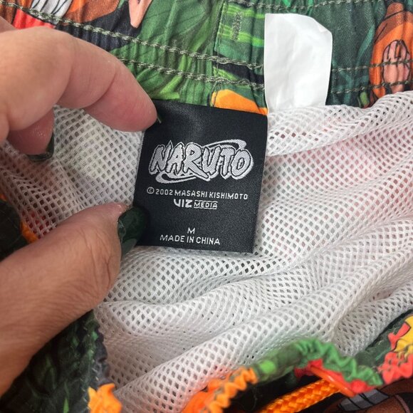 Naruto Mens Trunks Swim ShortsMulticolor Floral Drawstring Pockets medium - Picture 4 of 6